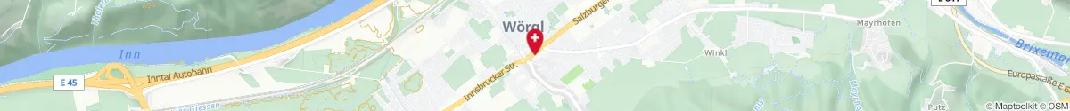 Map representation of the location for Central Apotheke in 6300 Wörgl